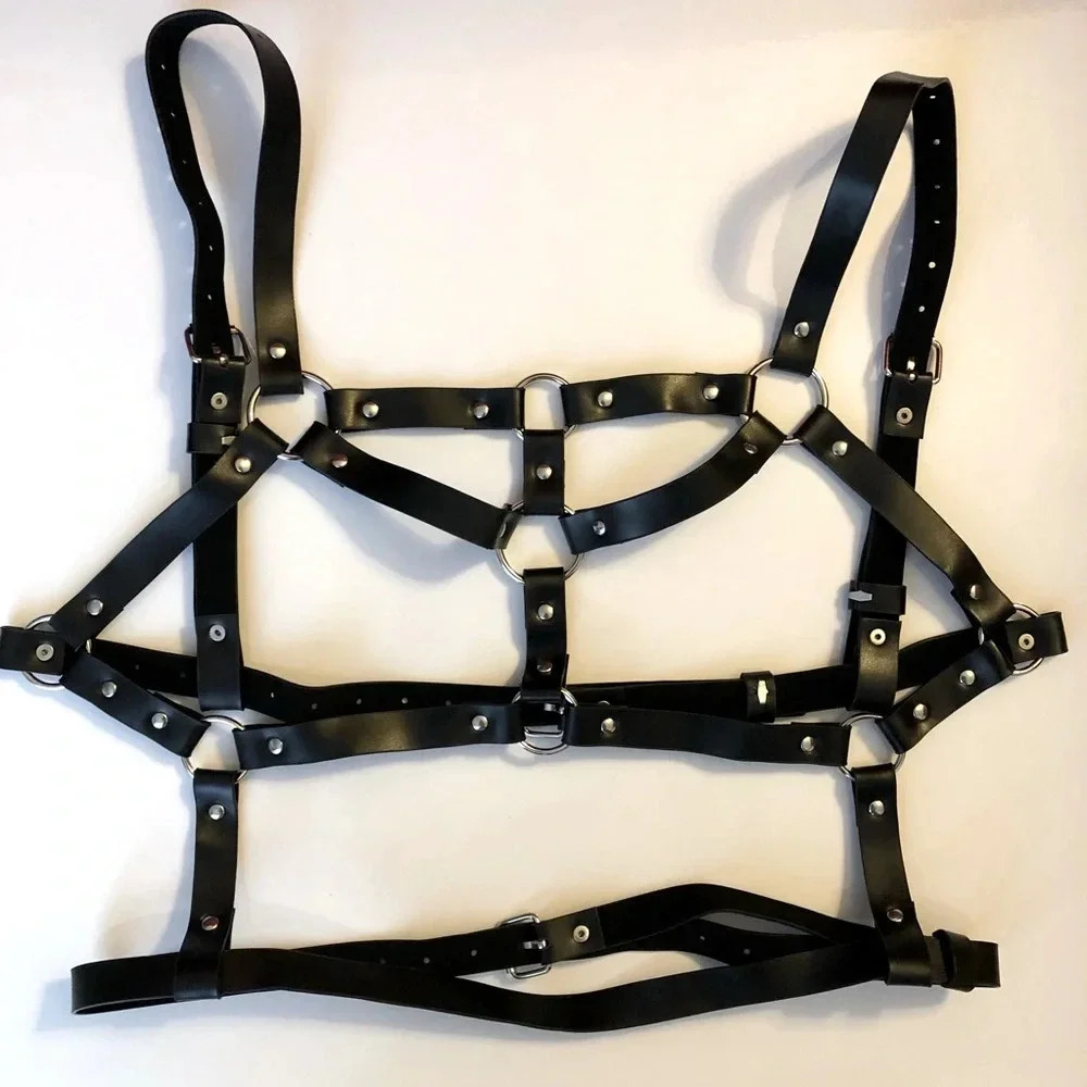 PU Vegan leather bodice/harness. One size Great for “cosplay” or spice-up outfit